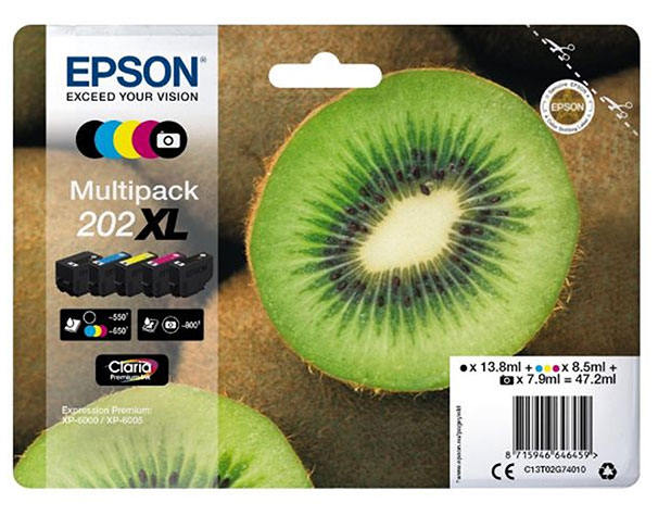 Epson 202XL (T02G7) Säästöpakkaus (5 väriä)