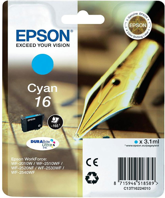 Epson 16 (T1622) Syaani