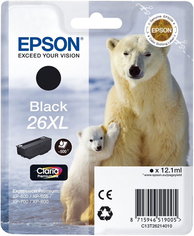 Epson 26XL (T2621) Musta