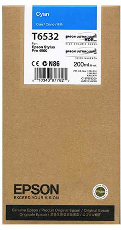 Epson T6532 Syaani