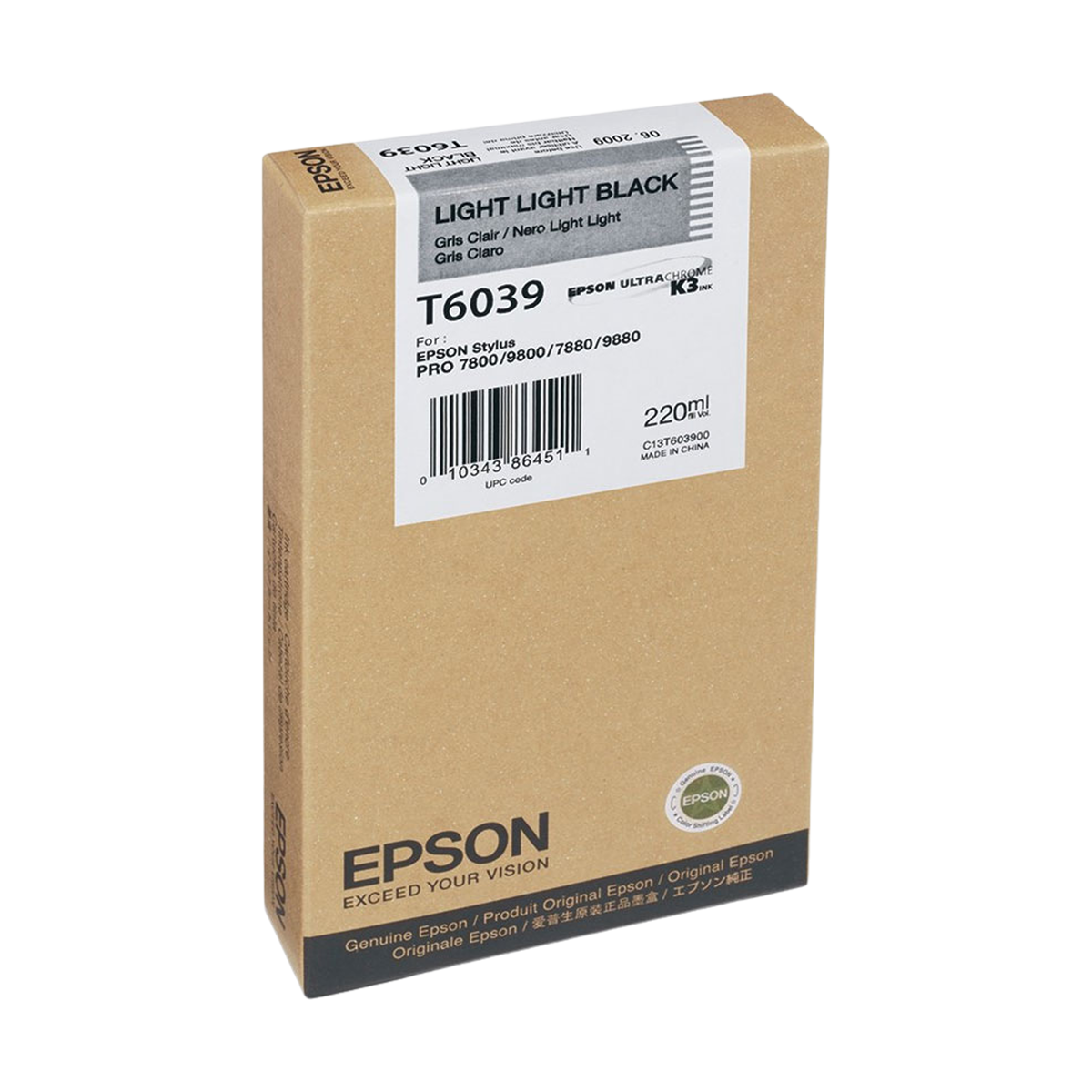 Epson T6039 erittäin vaalea musta